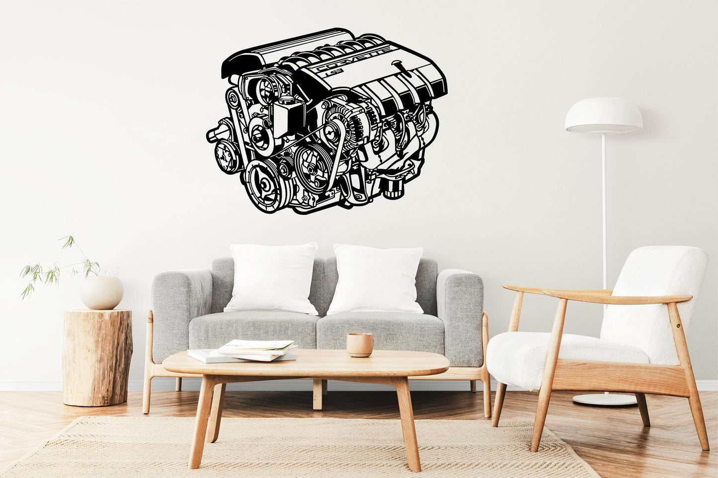 V8 Engine Metal Wall Art - Metal Art