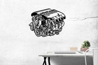 V8 Engine Metal Wall Art - Metal Art