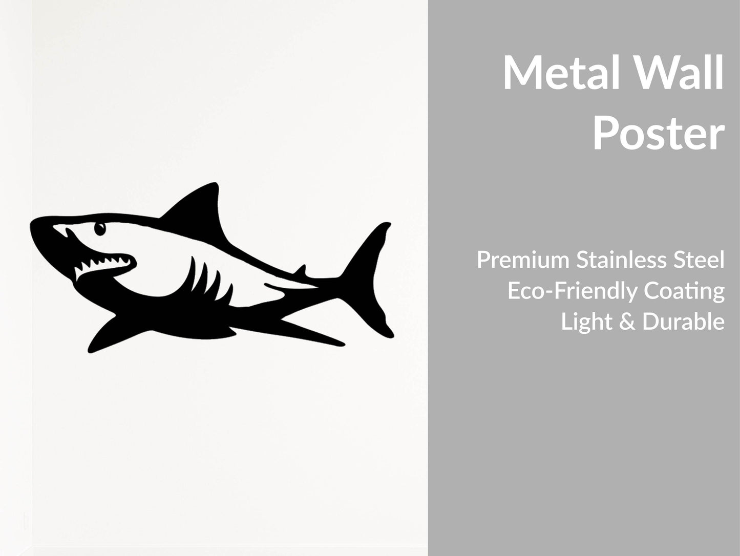 Shark Silhouette Metal Wall Art - Metal Art