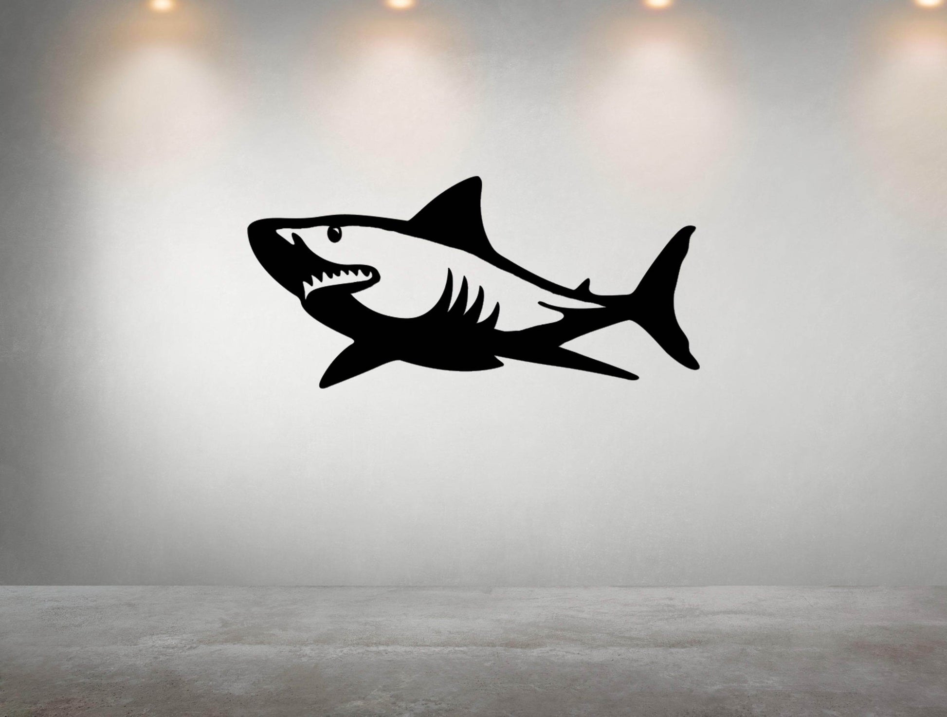 Shark Silhouette Metal Wall Art - Metal Art