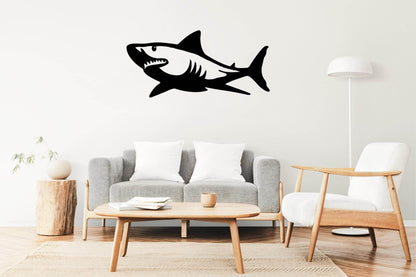 Shark Silhouette Metal Wall Art - Metal Art