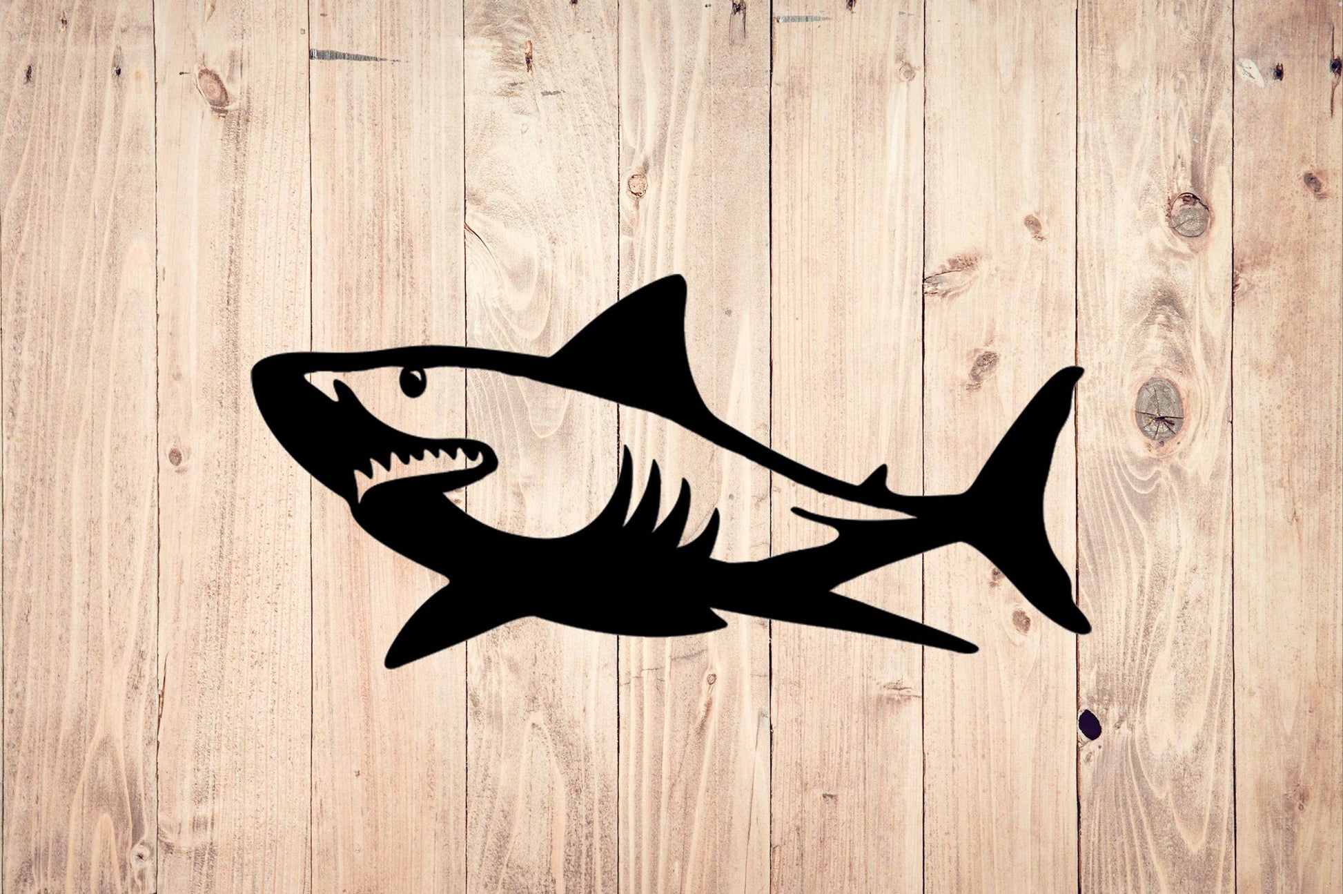 Shark Silhouette Metal Wall Art - Metal Art