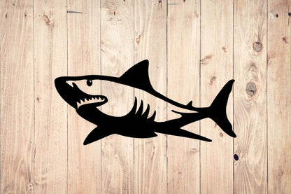 Shark Silhouette Metal Wall Art - Metal Art
