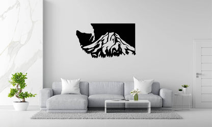 Washington State Mountain - Metal Art