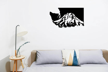 Washington State Mountain - Metal Art