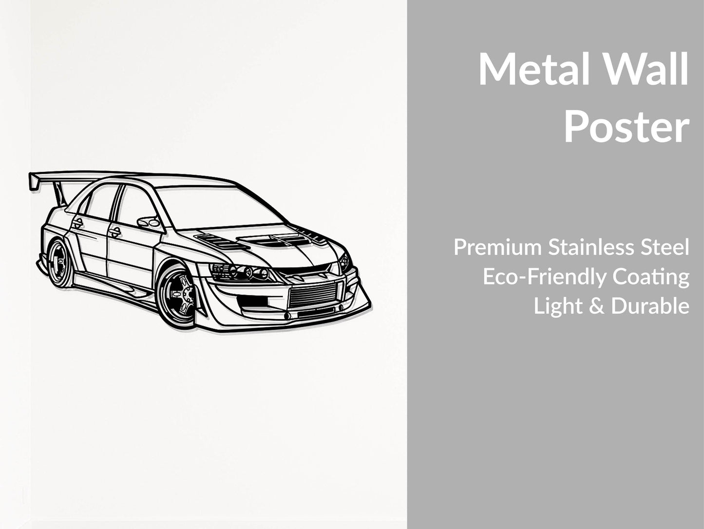 Mitsubishi Lancer Evolution - Metal Art