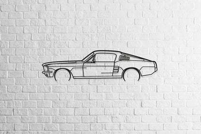 Mustang Fastback - Metal Wall Art - Metal Art
