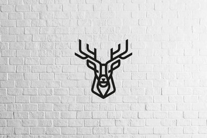 Geometric Deer - Metal Wall Art - Metal Art