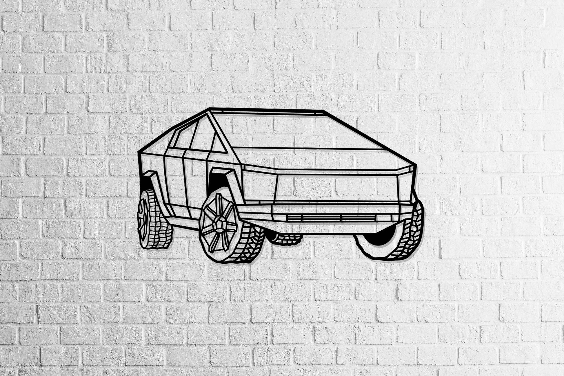 Cybertruck - Metal Wall Art - Metal Art