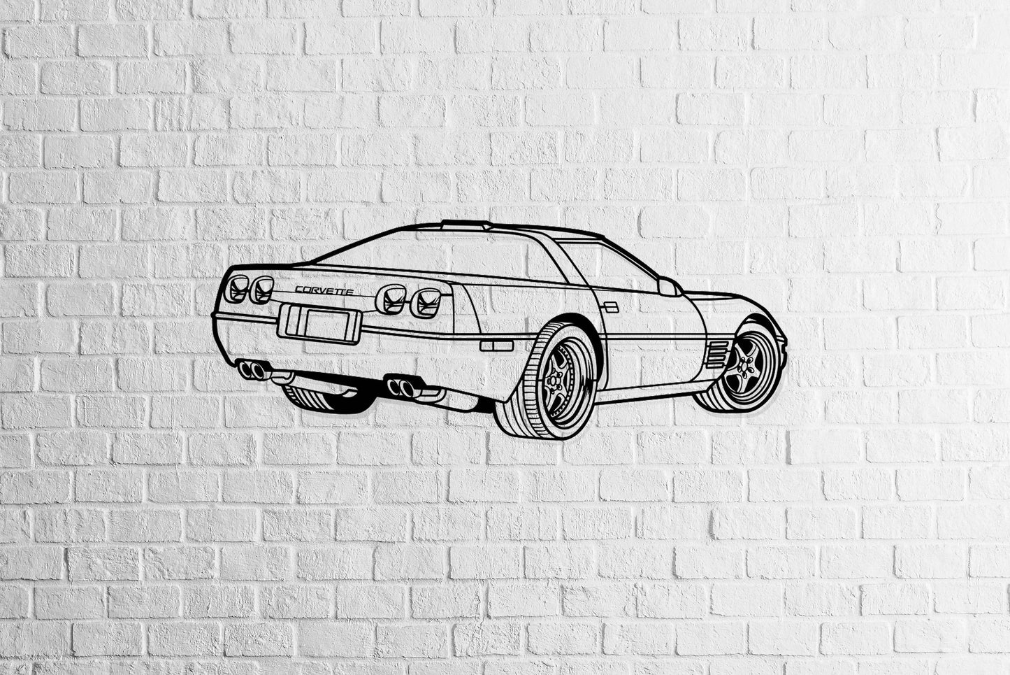 Corvette C4 - Metal Wall Art - Metal Art