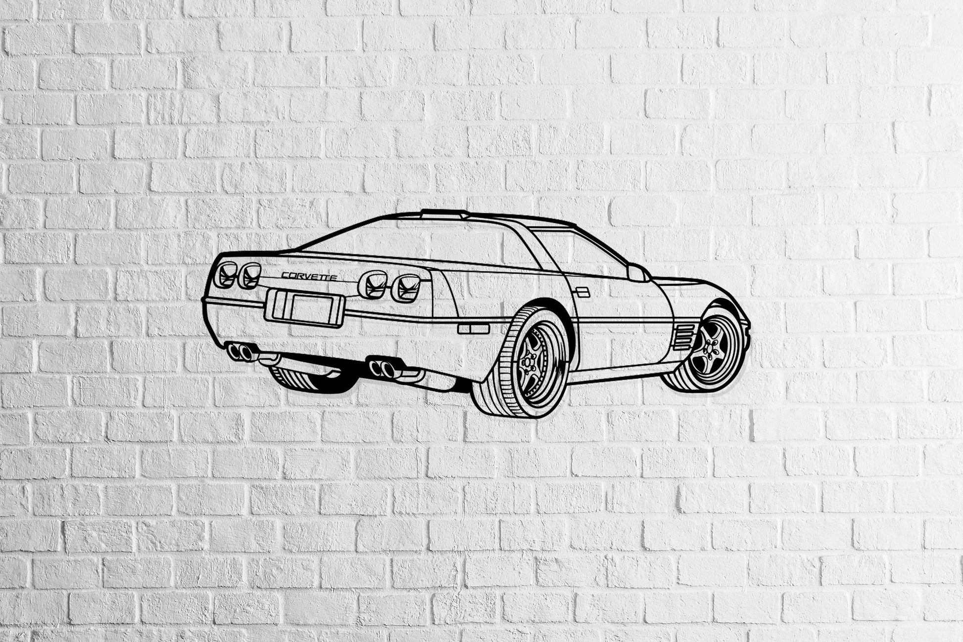 Corvette C4 - Metal Wall Art - Metal Art