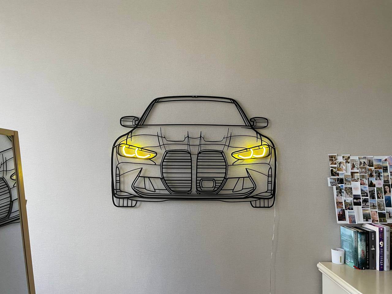M3 G80 Front— Neon LED Metal Wall Art - Metal Art