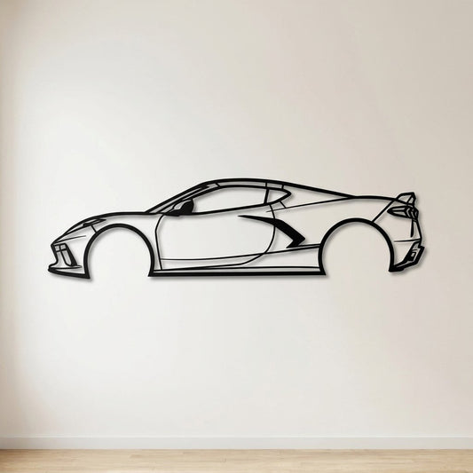 Corvette C8 Stingray - Metal Wall Art - lifestyle