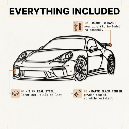 911 GT3 Metal Wall Art - lifestyle