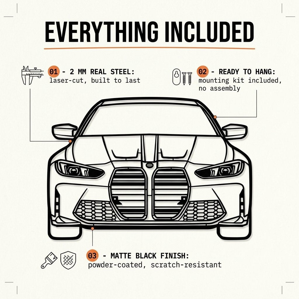 M4 G82  - Metal Wall Art - lifestyle