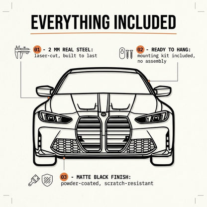 M4 G82  - Metal Wall Art - lifestyle